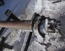 25595 кардан карданный вал фредлайнер Freightliner Volvo VNL  длина 1500 мм с подвесным подшипником  диаметр крестовины